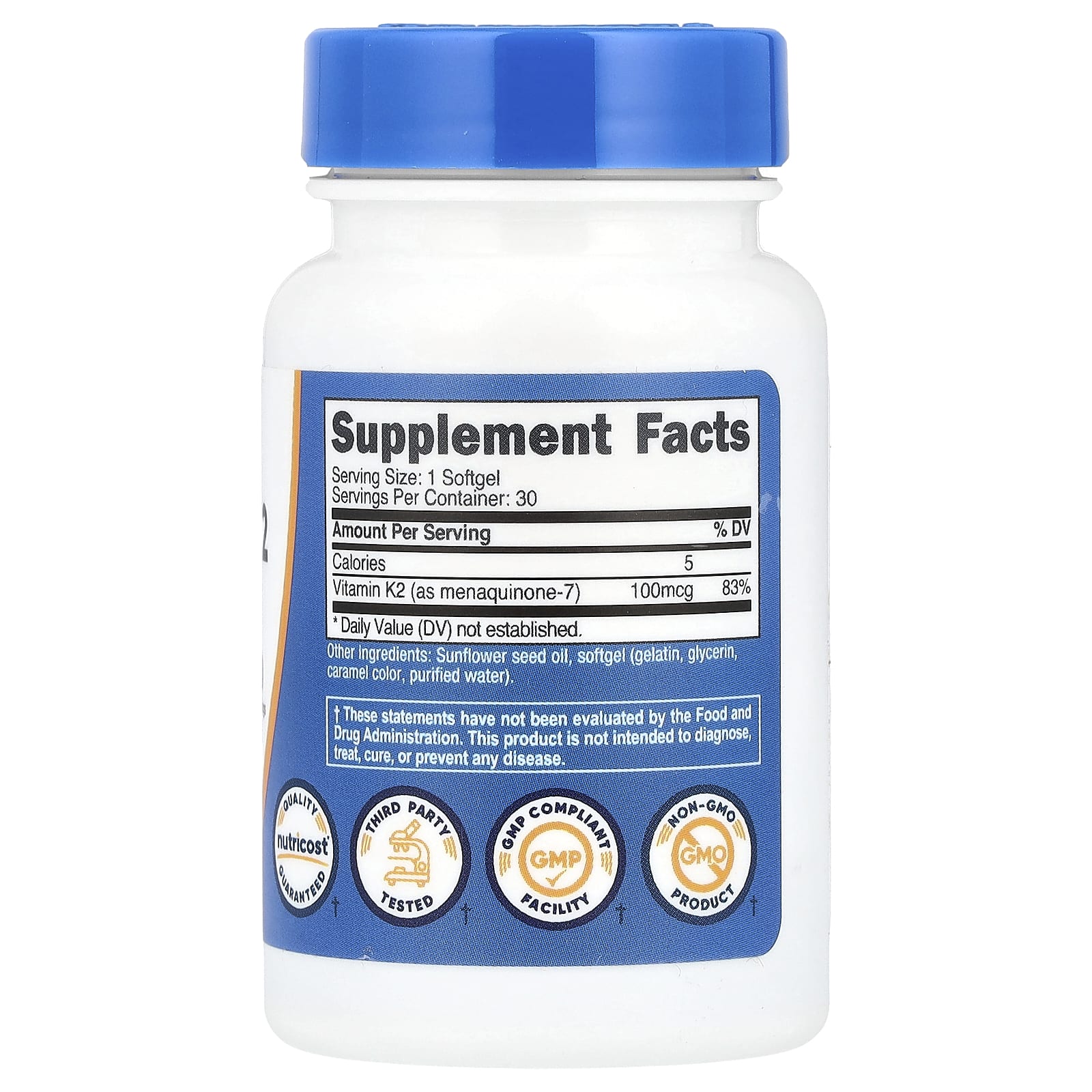 Nutricost Vitamin K2 MK-7 100 mcg by Nutricost