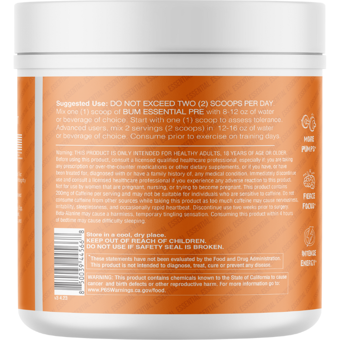 BUM - Essential Pre-Workout by My Store