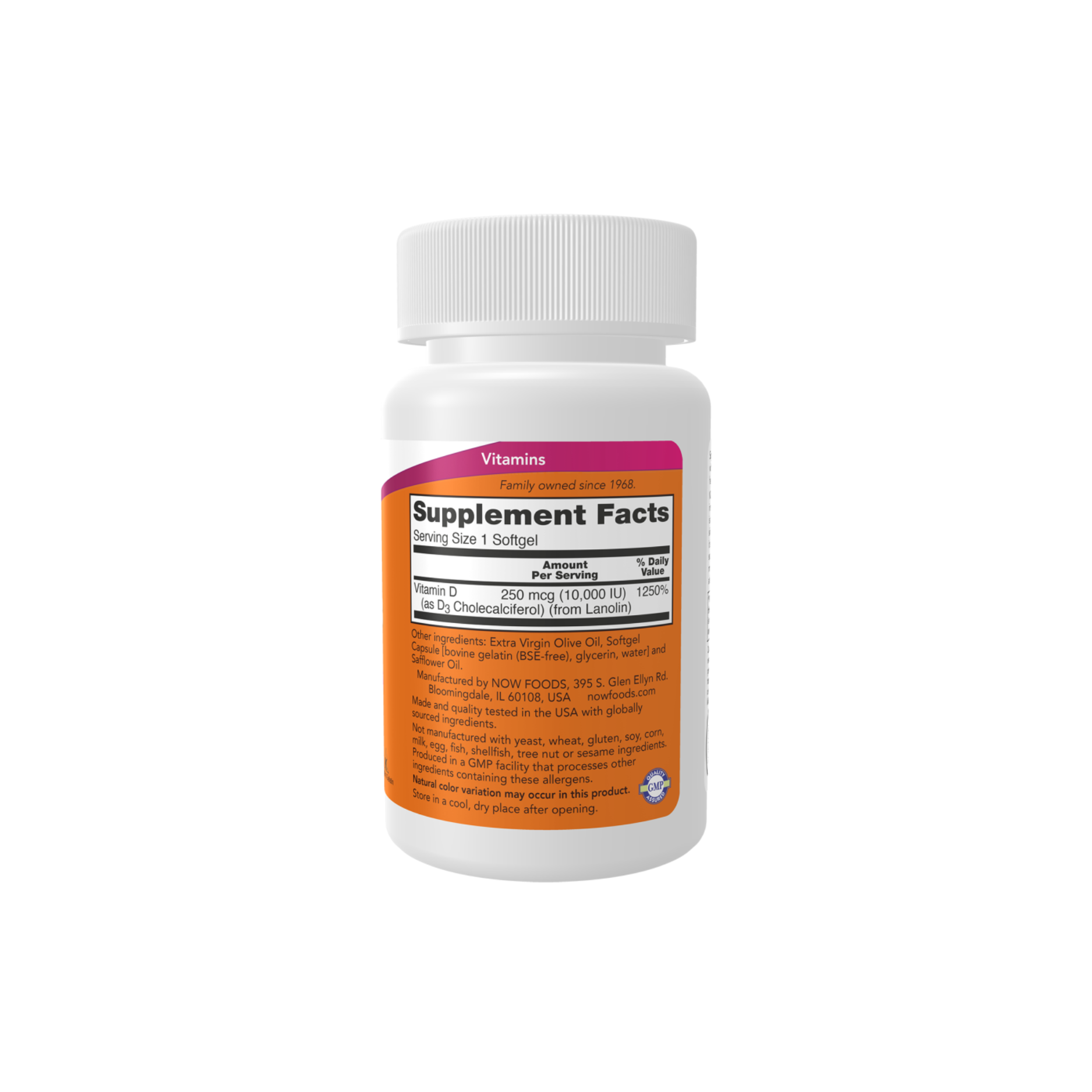 Vitamin D-3 10,000 IU By Now Foods by Now Foods