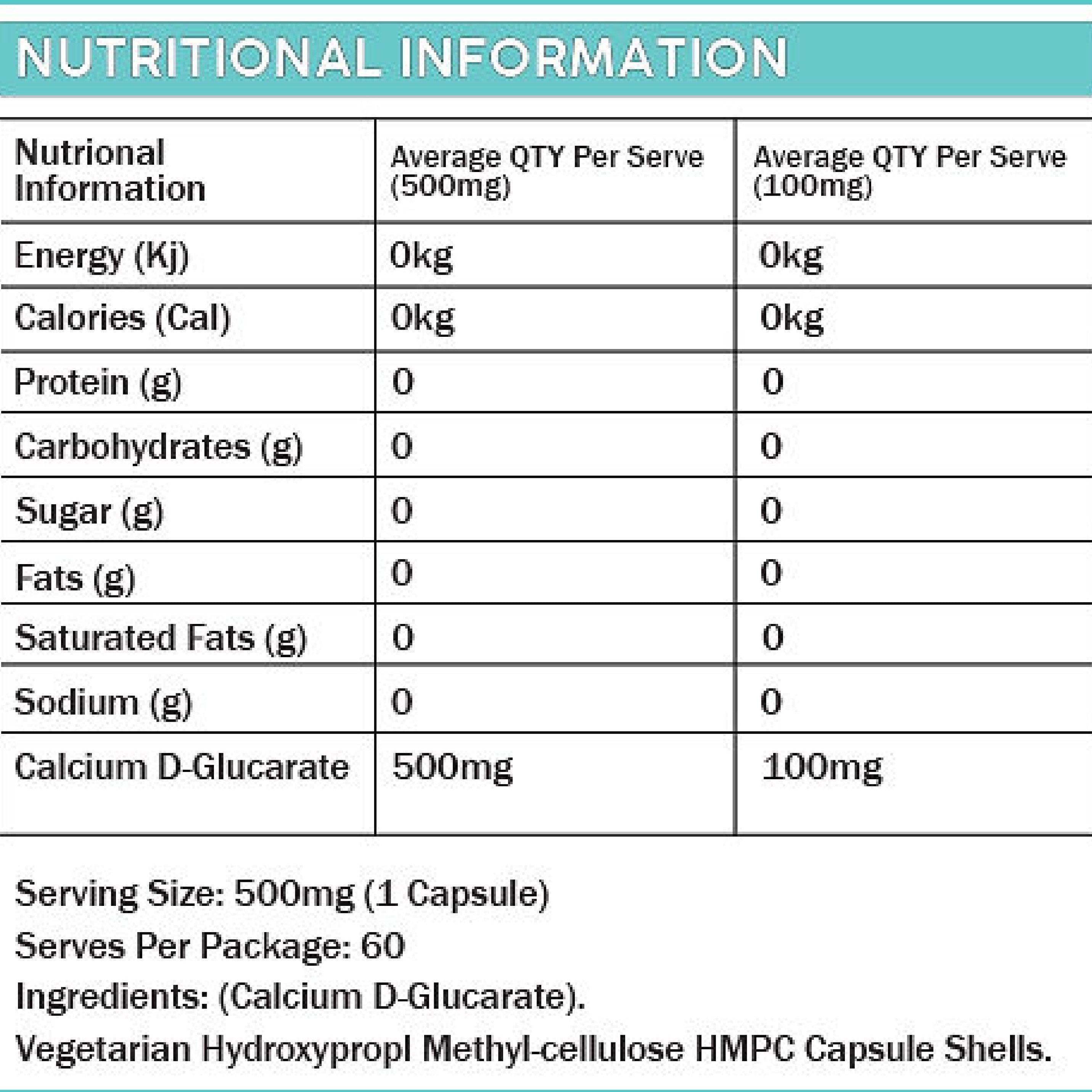 Primabolics calcium d-glucarate 500 mg capsule 60 capsules by Primabolics