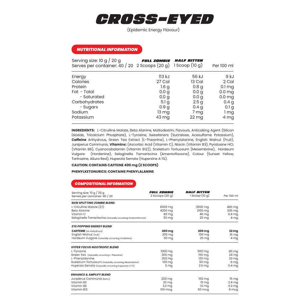 Zombie labs cross eyed extreme dietary supplement by Zombie Labs